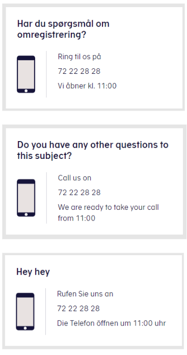 åbningstider eksempel