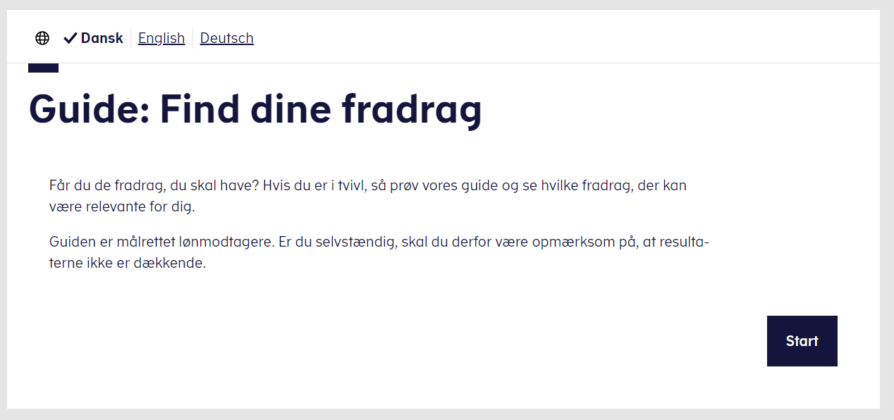 Flow module eksempel på forside